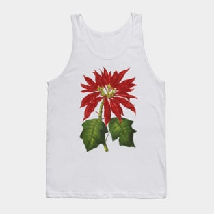 Vintage Christmas Poinsettia Plant Tank Top